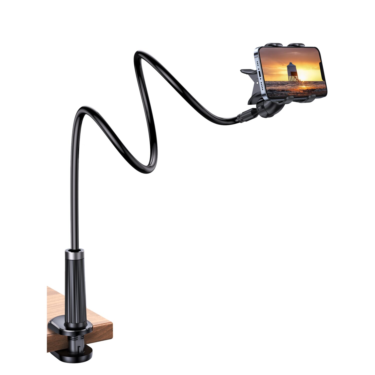 LP113-80906_UGREEN_Multifunction_Gooseneck_Phone_Sta_wr_01 UGREEN Multifunction Gooseneck Phone Stand - Image 1