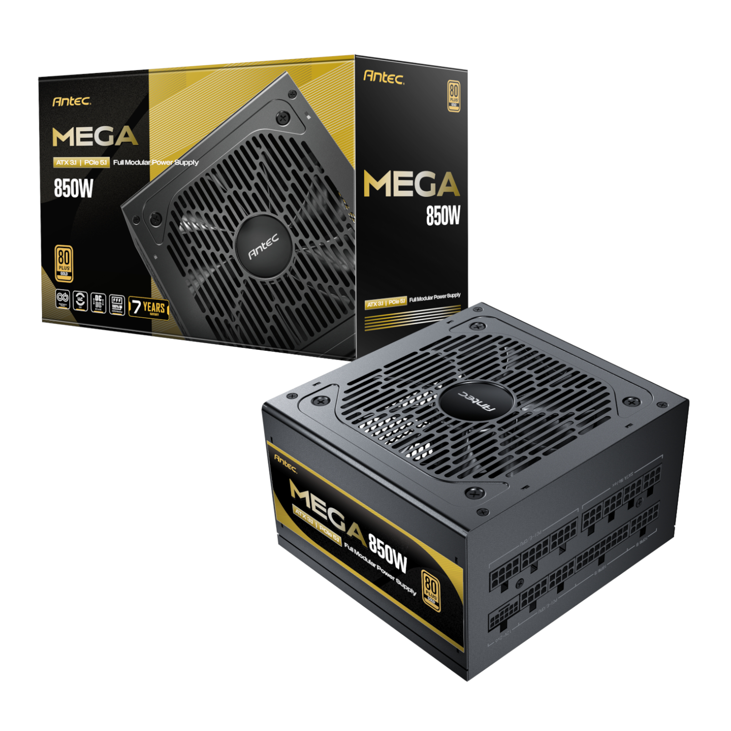 MEGA850_Antec-MEGA-850W-ATX3.1-80-Plus-Gold-PCIE-5.1-Fully-Modular-Power-Supply_wr_01 Antec Mega Series 850W ATX3.1 PCIE5.1 80 Plus Gold Fully Modular - Image 1