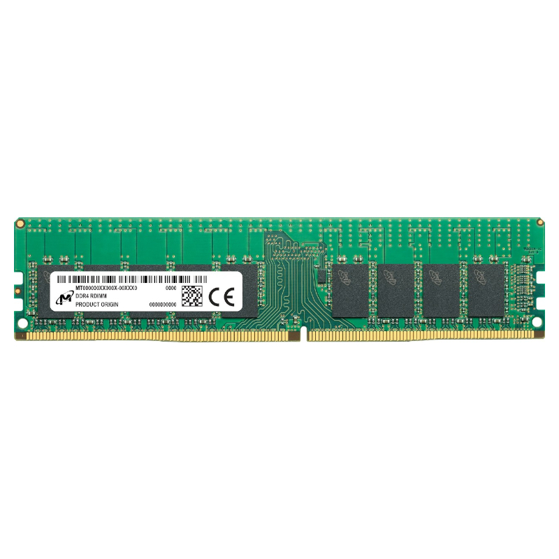 MTA18ASF2G72PDZ-3G2R1R_wr_01 Micron MTA18ASF2G72PDZ-3G2R1R 16GB 3200Mhz DDR4 RDIMM Memory - Image 1