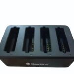 Newland-4-slot battery charger for MT90 series; incl. multiplug adapter (UK/EU).