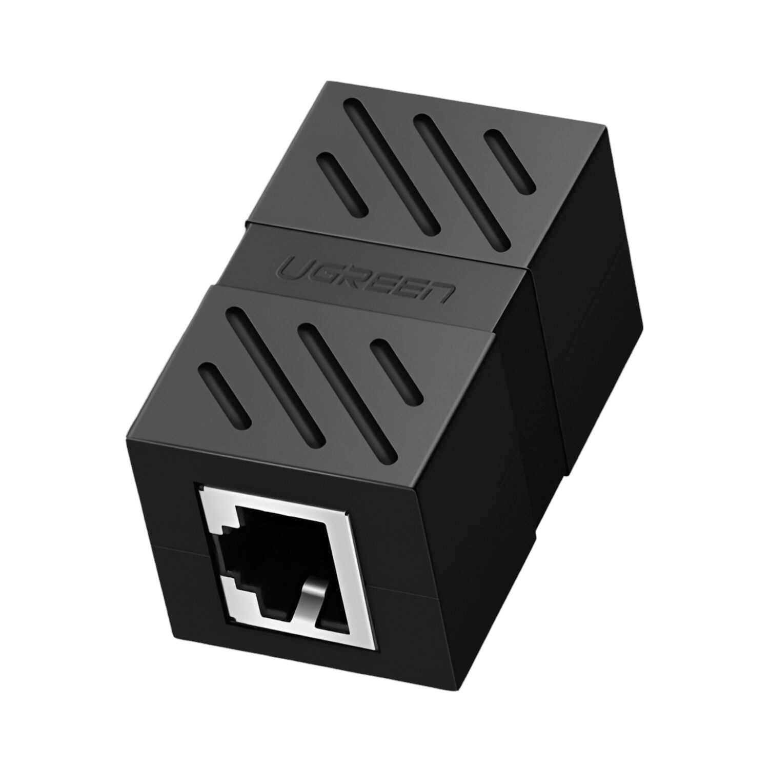 NW114-20311-wr-04 UGREEN RJ45 Network Keystone Jack Inline Coupler Female to Female 1pcs (Black) - Image 1