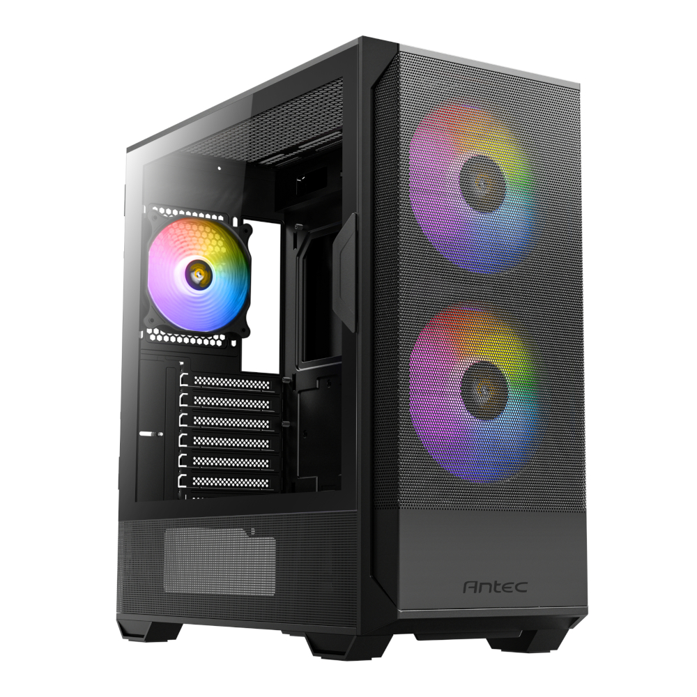 NX416L_wr_01 Antec NX416L ATX | Micro-ATX | ITX ARGB Mid-Tower Gaming Chassis - Black - Image 1