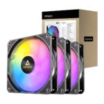 Antec P12 PWM 120mm ARGB Case Fan 3 Pack Black - includes splitter cable