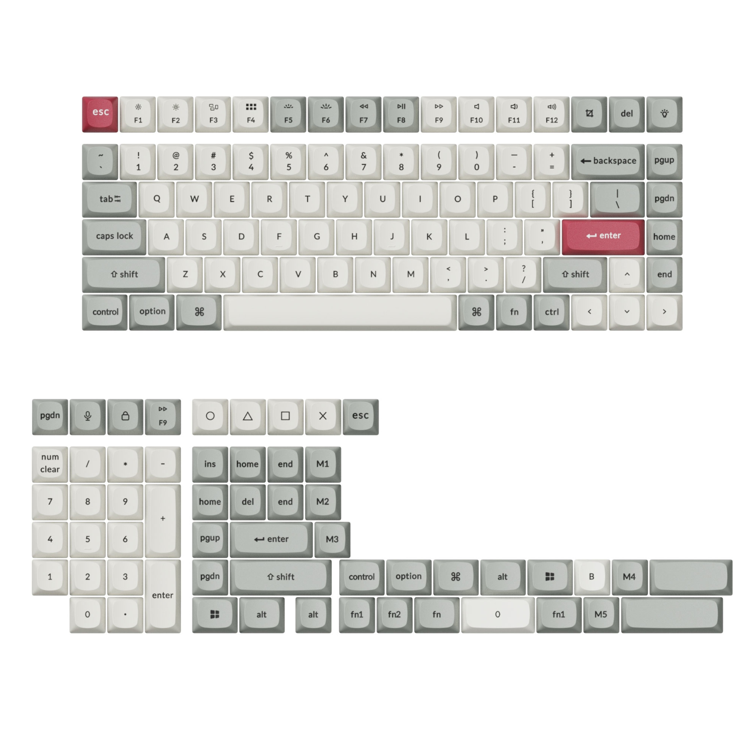 PBT-52_Keychron-Double-Shot-PBT-OSA-Full-Set-Keycap-Set-–-Retro_wr_01a Keychron double shot PBT OSA keycap set - Retro - Image 1