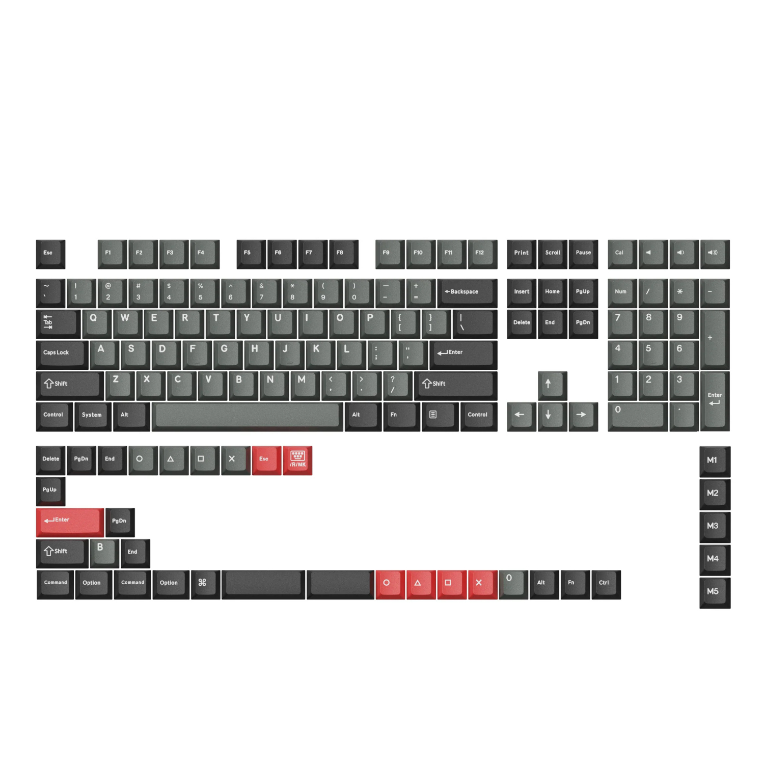 PBT-65_Keychron-Cherry-Profile-Dolch-Red-PBT-Full-Keycap-Set_wr_01b Keychron Cherry Profile PBT Full Keycap Set - Dolch Red - Image 1