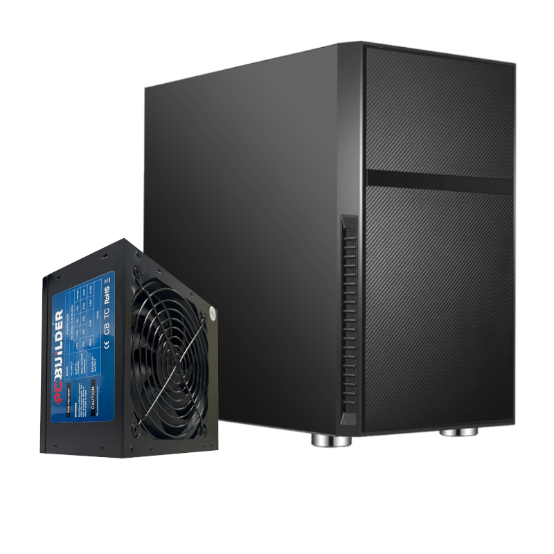 PCB-CH-BLACKBOX_wr_01b PCBuilder Black Box Micro-ATX Chassis + 300W PSU - Image 1
