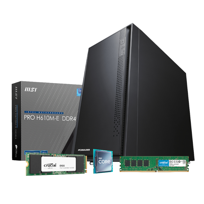 PCB_HOME_I516G_wr_01a PCBuilder Intel i5-12400 HOME MASTER Windows 11 Desktop PC - Image 1