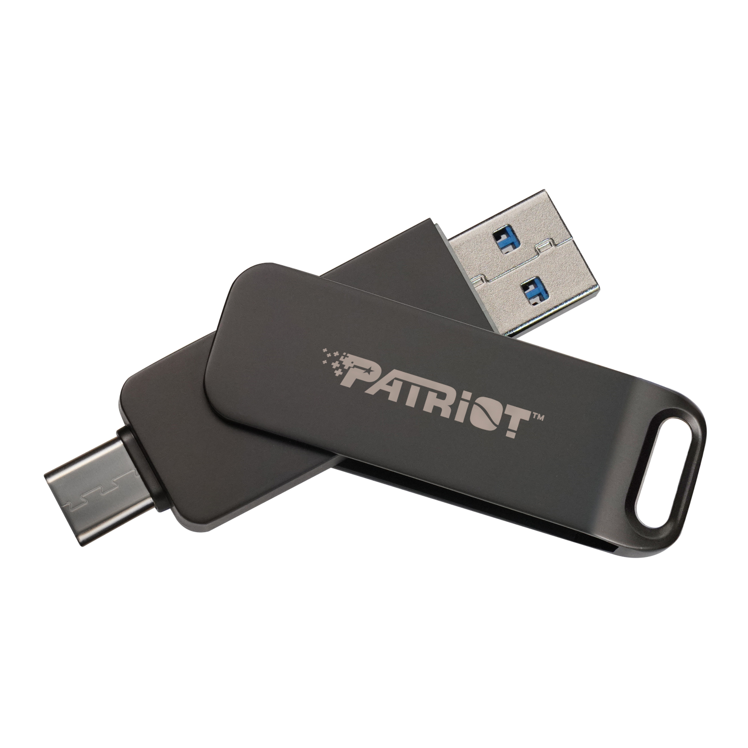 PE128GR550DSAD_Patriot-Rage-R550-128GB-USB3.2-Swing-Type-A-to-C-Flash-Drive_wr_01 Patriot RAGE R550 128GB USB 3.2 GEN 1 Swing Type-A+C Dark Shadow - Image 1
