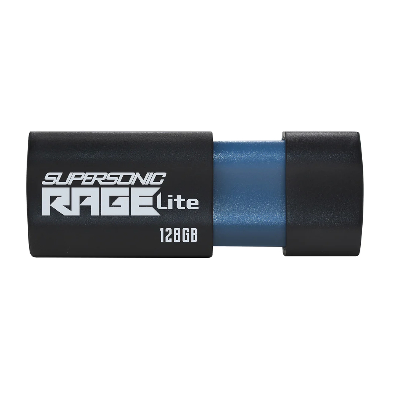 PEF128GRLB32U_wr_01a Patriot Rage Lite 128GB USB3.2 Flash Drive - Black - Image 1