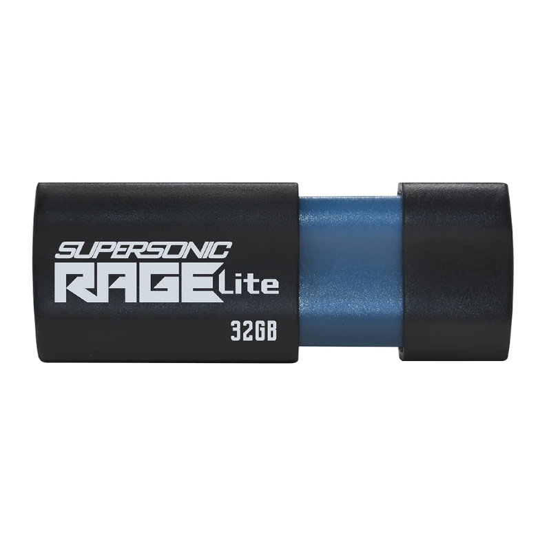 PEF32GRLB32U_wr_01a Patriot Rage Lite 32GB USB3.2 Flash Drive - Black - Image 1