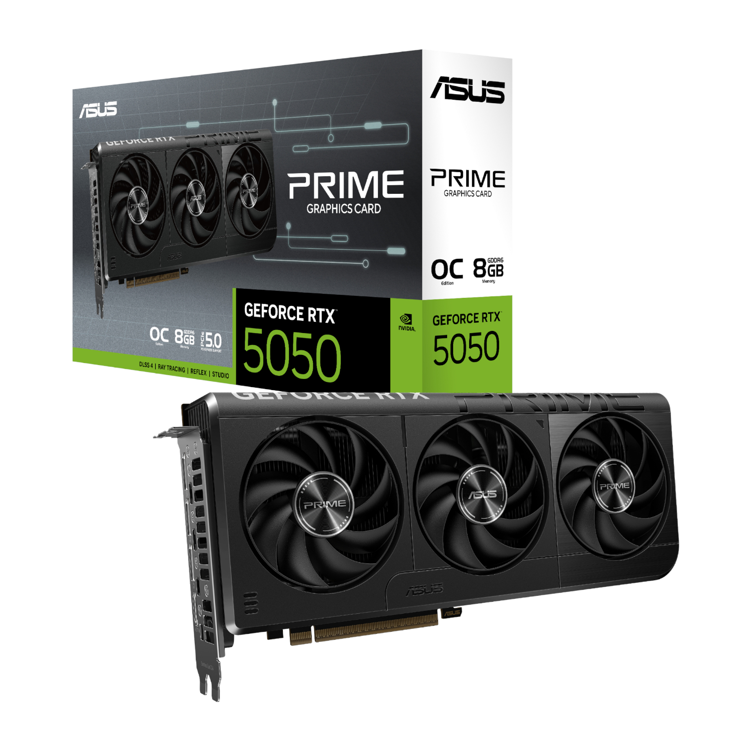 PRIME-RTX5050-O8G_ASUS-Prime-GeForce-RTX™-5050-8GB-GDDR6-OC-Edition-Graphics-Card_wr_01 ASUS Nvidia GeForce RTX 5050 Prime OC 8G Graphics Card - Image 1