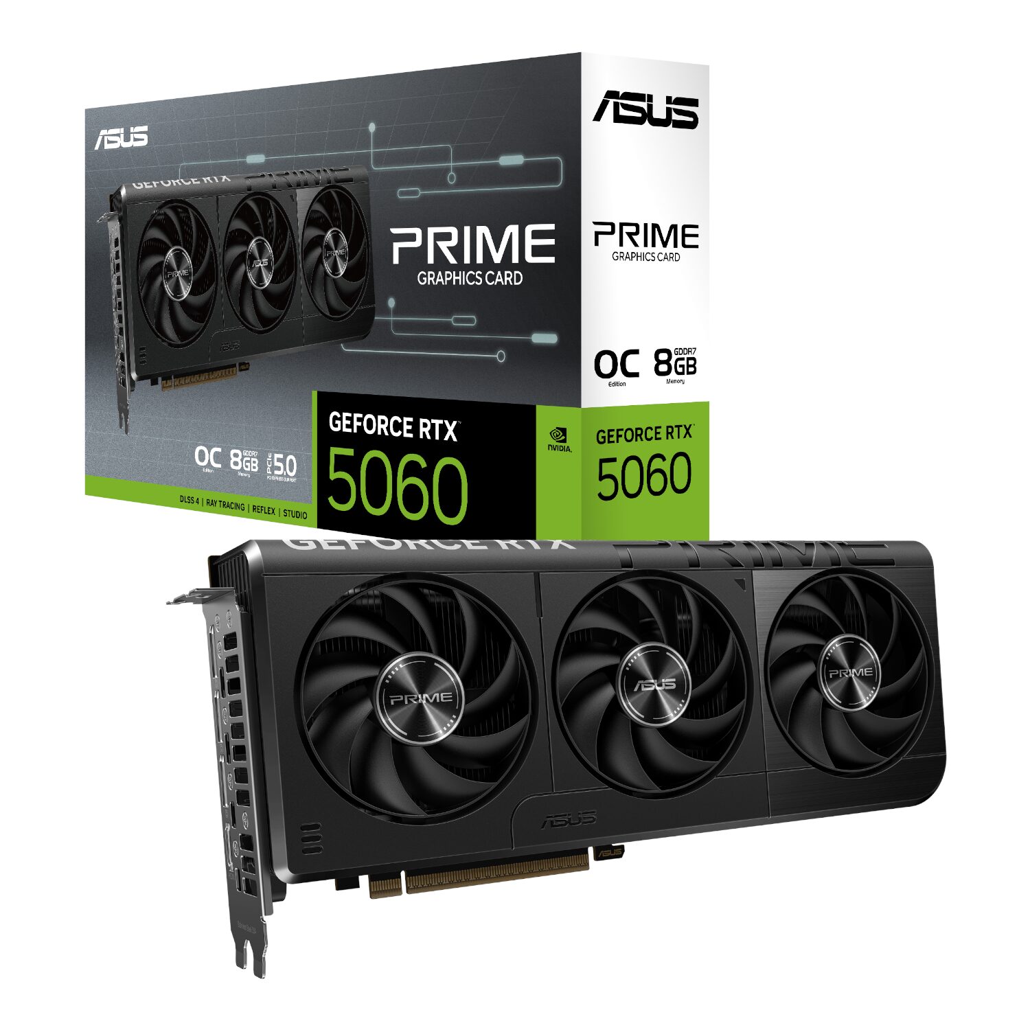PRIME-RTX5060-O8G-WR-01 ASUS Nvidia GeForce RTX 5060 PRIME 8G Graphics Card - Image 1