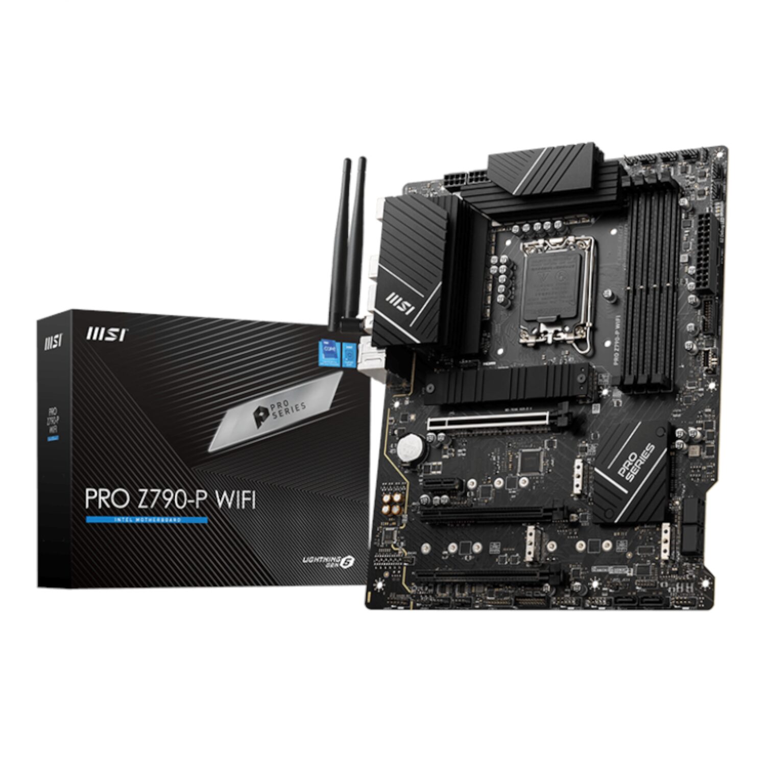 PROZ790-PWIFI-WR-01 MSI PRO Z790-P WIFI DDR5 LGA1700 ATX Gaming Motherboard - Image 1