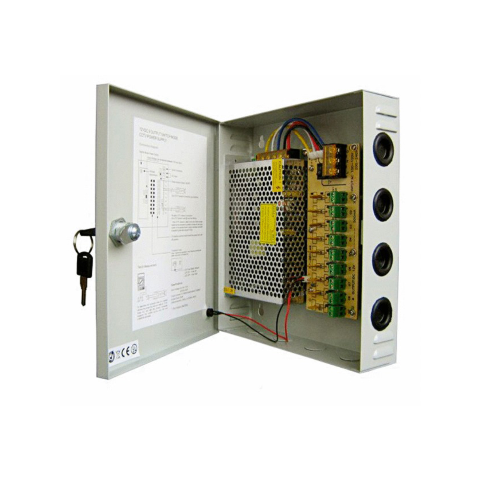PS13_952f PinnSec 18-Way 10-12V 25A DC Switch Mode Power Supply - Image 1