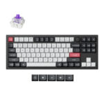 keychron Q3 HE ANSI 80% TKL 87 Key Carbon BlackOSA Full Assembled Knob Magnetic Switch RGB Hot-Swap Gateron Double-Rail Magnetic Nebula Switch Wireless / Wired / 2.4GHz Normal Profile QMK Custom Keyboard