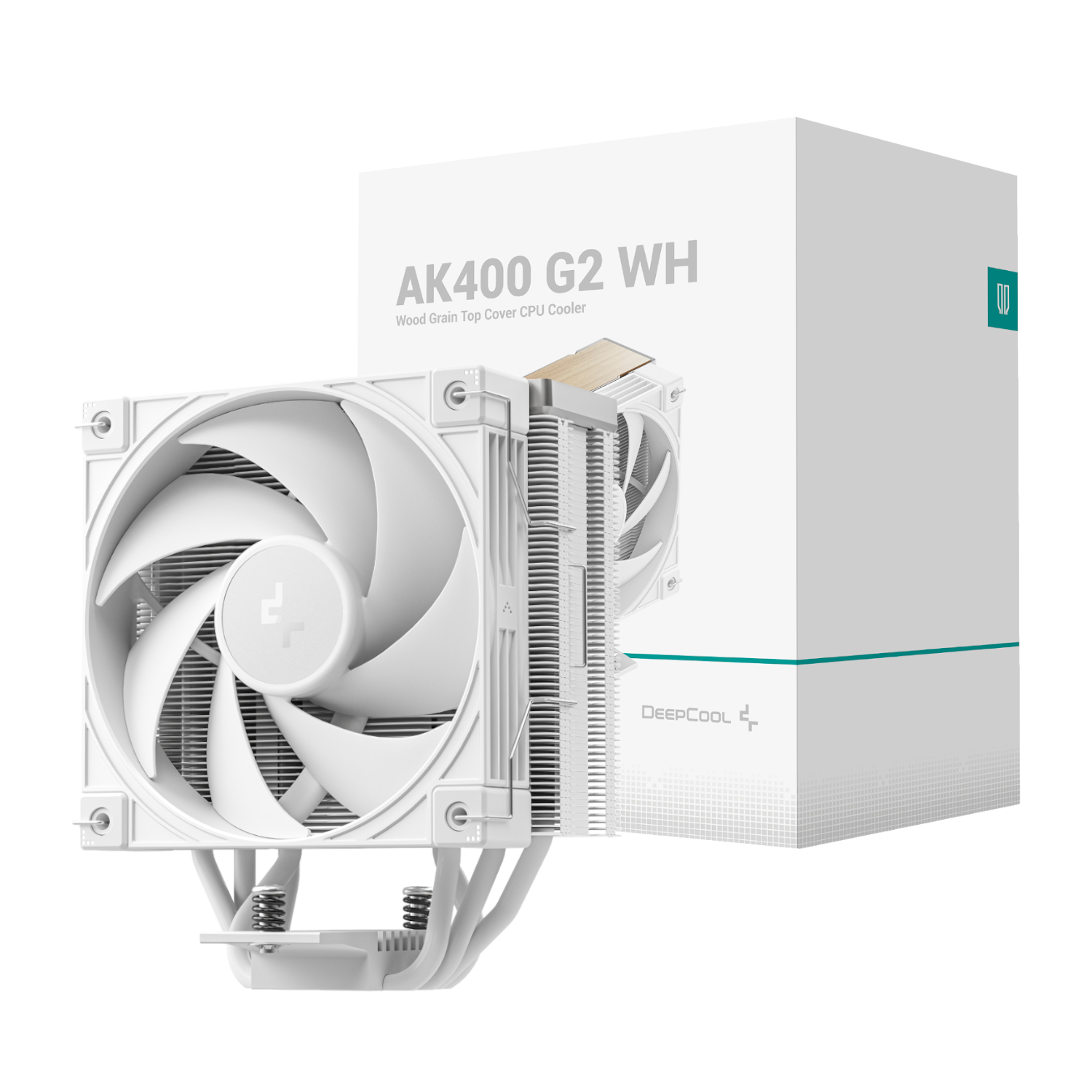 R-AK400G2-WHNNMN-GJD_DeepCool-AK400-G2-120mm-CPU-Air-Cooler-White_wr_01 DeepCool AK400 Air Cooler White - Image 1