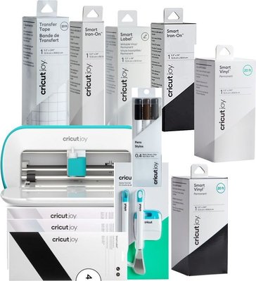 RCTBTS01 Cricut Joy Bundle Includes: Joy; Toolset; Transfer tape; Labels; Iron on; Vinyl; pens; writable vinyl - Image 1
