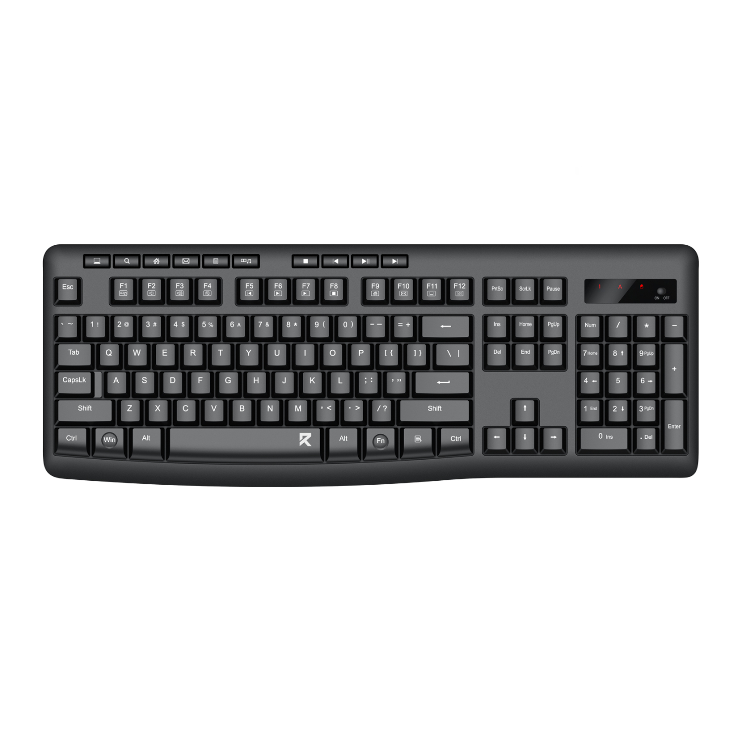 RD-BK-7367_Redragon-BK-7367-Full-size-Ergonomic-Wireless-Membrane-Office-Keyboard-Black_wr_01a REDRAGON BK-7367 Wireless Office Keyboard - Black - Image 1