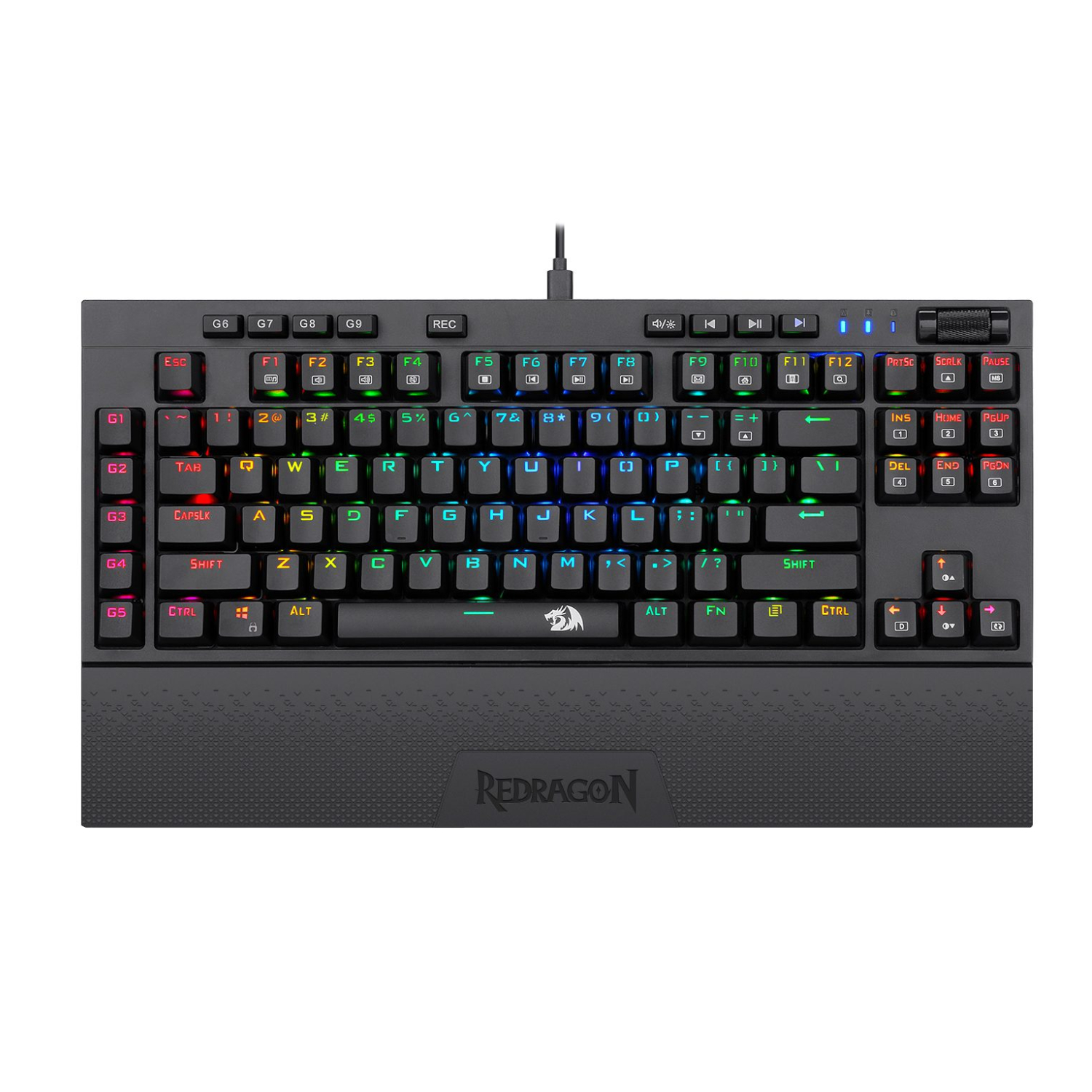 RD-K588RGB_Redragon-K588-RGB-Pro-BROADSWORD-TKL-Mechanical-Wired-Gaming-Keyboard-Black_wr_01a REDRAGON BROADSWARD Wired Mechanical Gaming Keyboard - Image 1