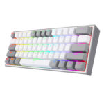 REDRAGON FIZZ Wired Mechanical Keyboard RGB 61Key Design - Grey/White - Image 2