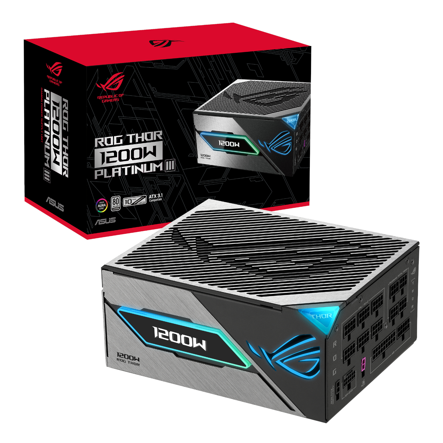 ROG-THOR-1200P3-GAMING_Asus-ROG-Thor-1200W-80-PLUS-Platinum-III-ATX-Modular-Power-Supply-Black_wr_01a ASUS ROG THOR 1200W ATX3.1 & PCIE5.1 80 Plus Platinum Fully Modular - Image 1