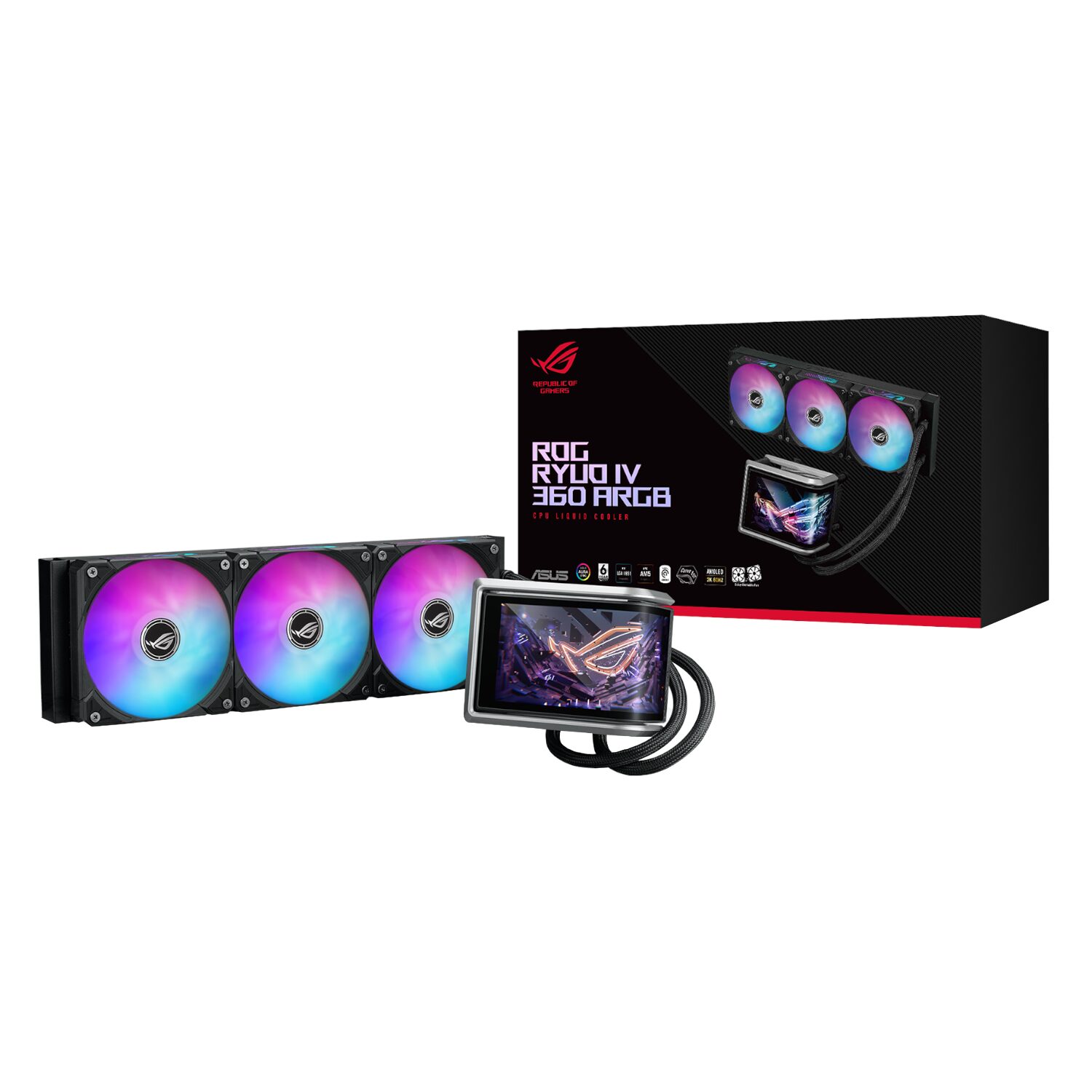 ROGRYUOIV360ARGB_ASUS_ROG_RYUO_IV_360_ARGB_Liquid_CPU_Coo_wr_01 ASUS ROG RYUO IV 360 ARGB AIO Liquid CPU Cooler - Image 1