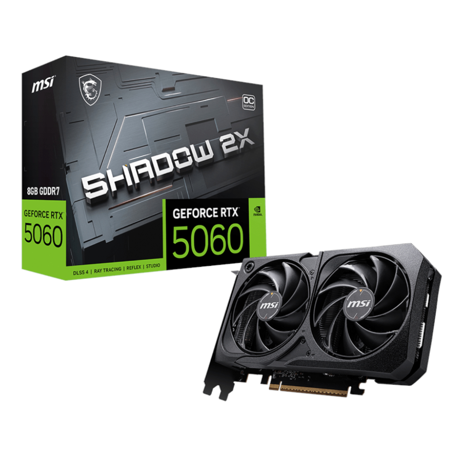 RTX5060SHADOW2XOC8GB_MSI-GF-RTX-5060-SHADOW-2X-OC-8GB_wr_01 MSI Nvidia GeForce RTX 5060 SHADOW 2X OC 8GB Graphics Card - Image 1