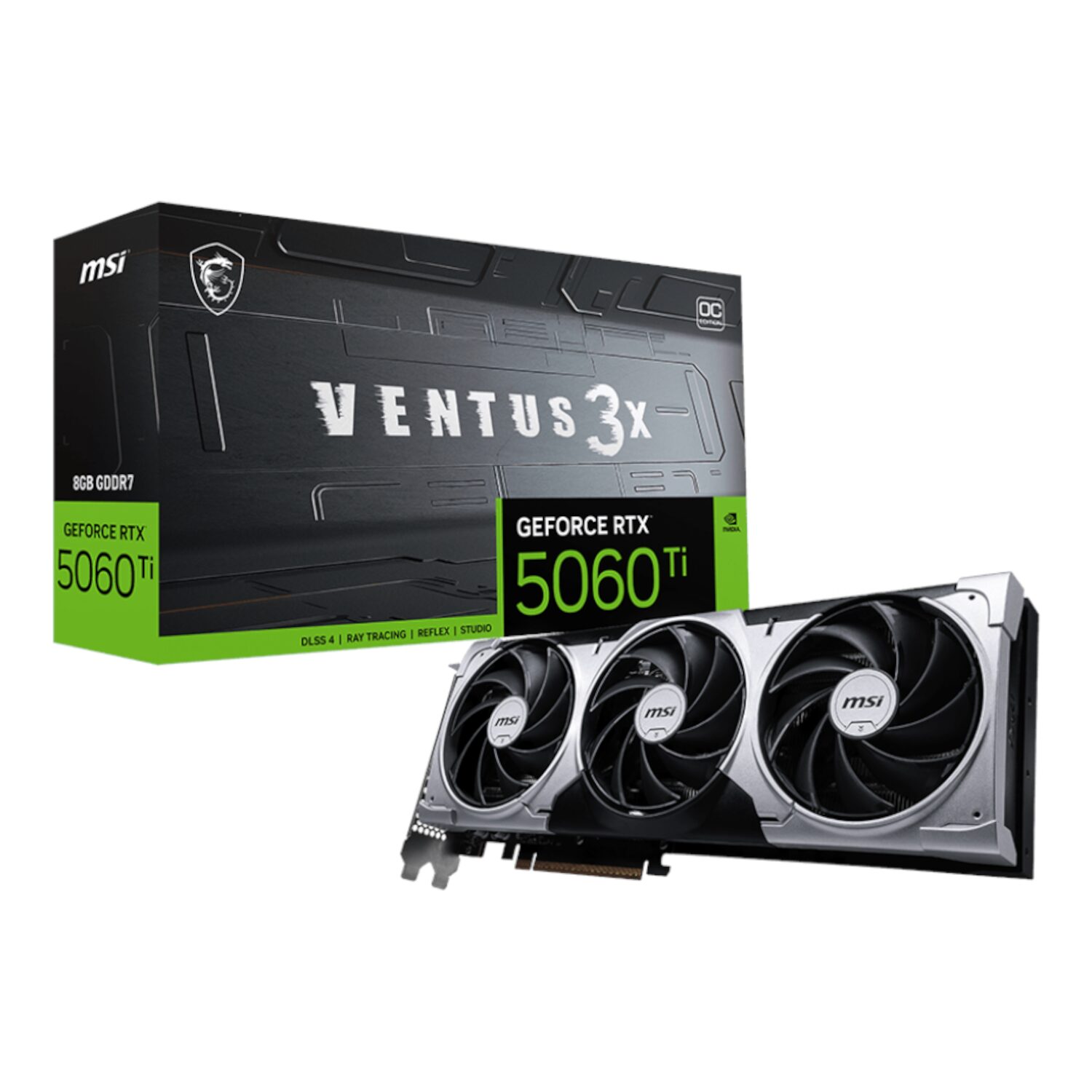 RTX5060TIVENTUS3XOC16GB-WR-01 MSI Nvidia GeForce RTX 5060TI VENTUS 3X OC 16GB Graphics Card - Image 1