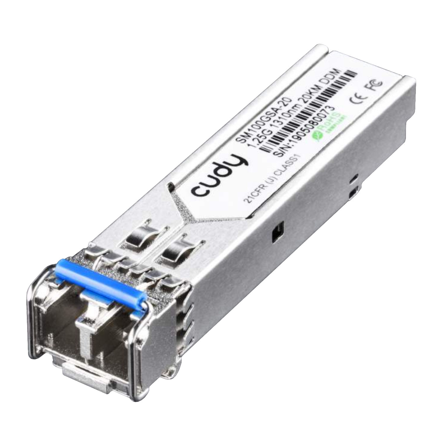 SM100GSA-20_Cudy-SM100GSA-20-Single-Mode-1.25Gbs-SFP-Module_wr_01 Cudy Single Mode 1.25G LC SFP - 20km - Image 1