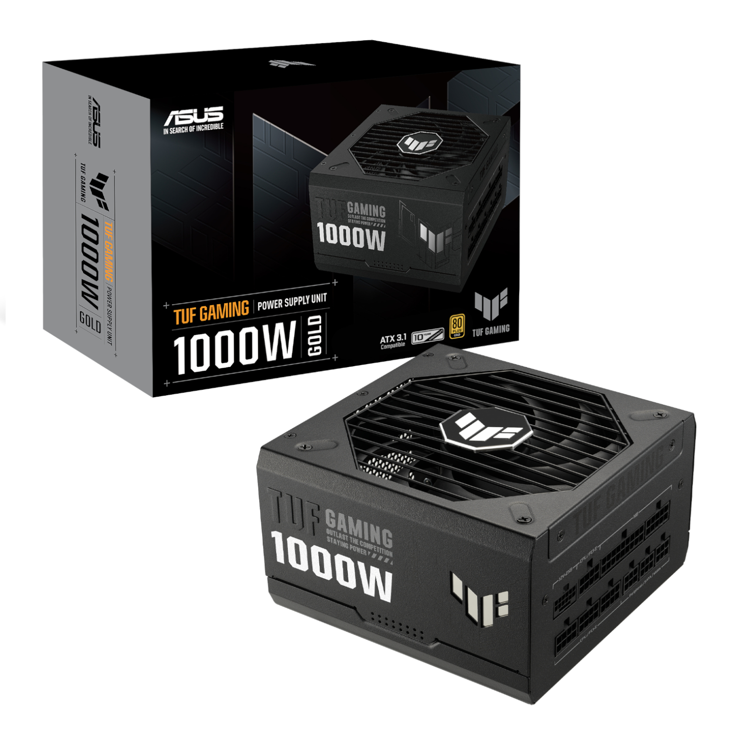 TUF-GAMING-1000G_Asus-TUF-Gaming-1000W-80-PLUS-Gold-ATX-Modular-Power-Supply-Black_wr_01a ASUS TUF GAMING 1000W ATX3.1 & PCIE5.1 80 Plus Gold Fully Modular - Black - Image 1