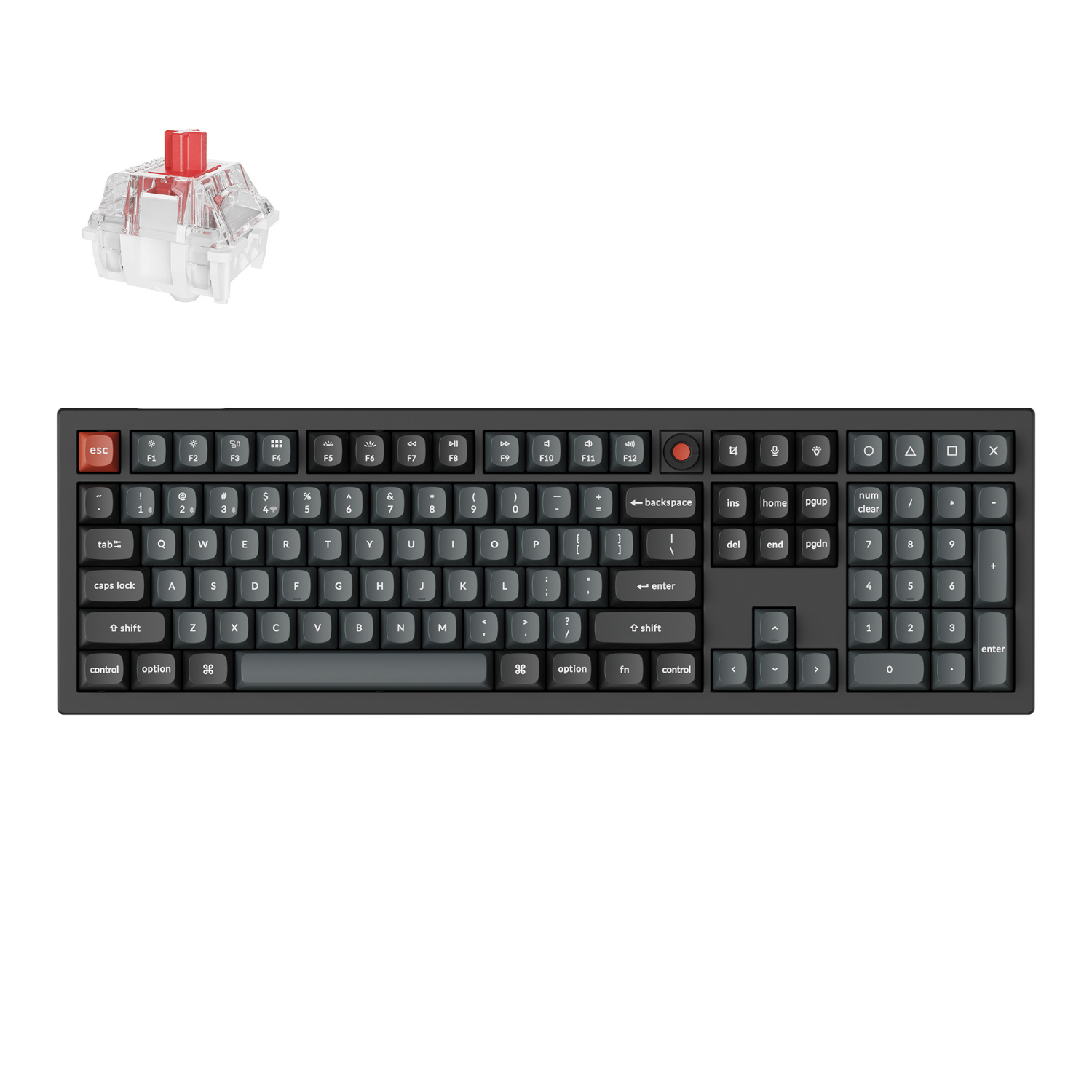 V6U-D1_Keychron-V6-Ultra-8K-Wireless-Custom-Mechanical-Keyboard-–-Black_wr_01a Keychron V6 Ultra 100% 8K Red Switch Hot-Swap Gateron Jupiter RGB Wireless Keyboard - Image 1