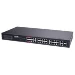 VIVOTEK 24xGE PoE + 2xGE UTP + 2xGE SFP lite managed PoE switch; VLAN; STP; POE Port Cycling