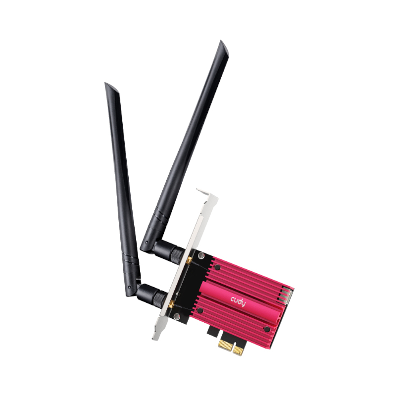 WE3000_wr_01 Cudy AX5400 WiFi 6E Bluetooth 5.2 PCI Express Adapter with Heatsink - Image 1