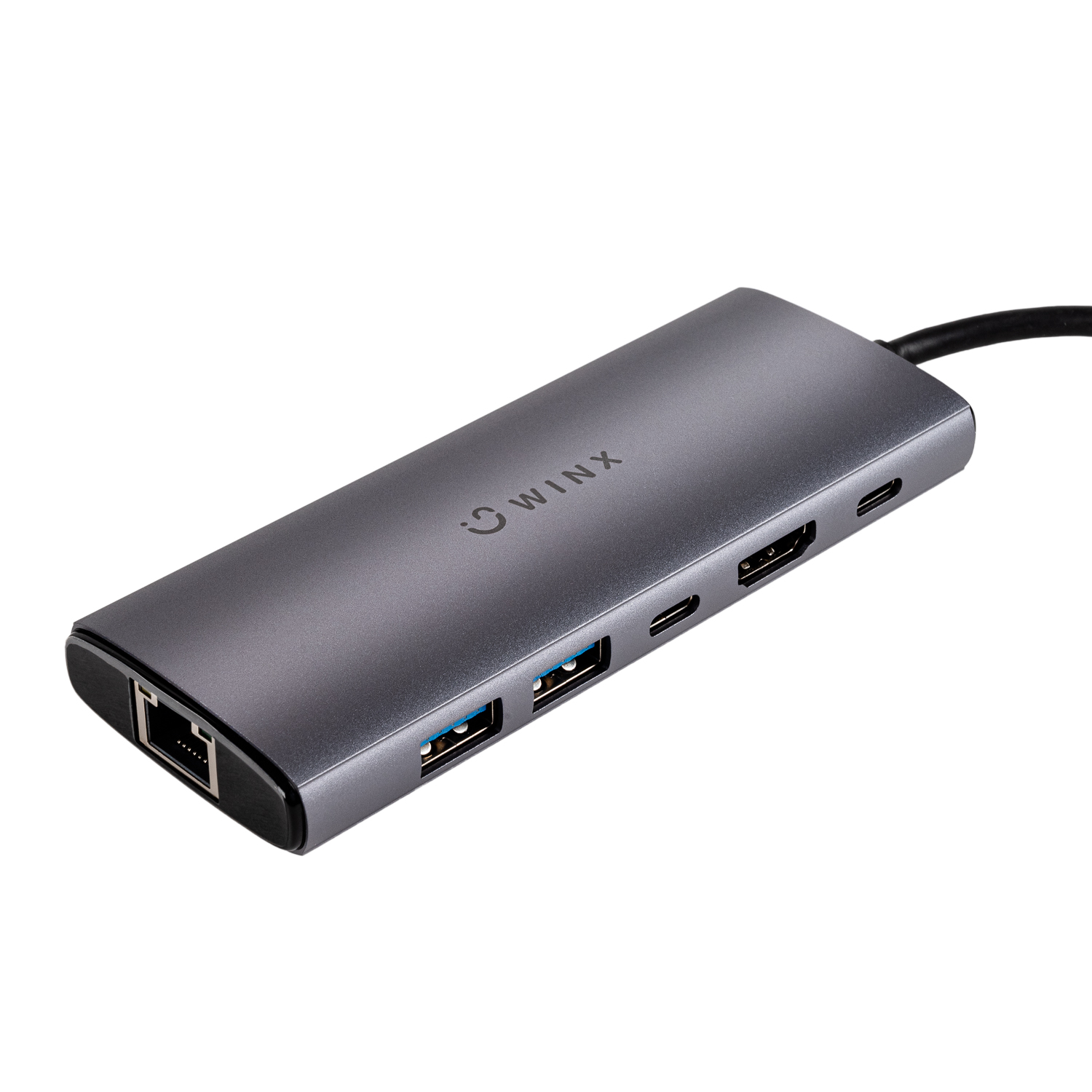 WINX_WX-HB111_Connect-Pro-6-in-1-Type-C-Hub-45-0116-Edit1500x1500-96DPI WINX CONNECT Pro 6-in-1 Type-C Hub | 1x 4K60Hz HDMI | 1x RJ45 | 1x Type-C | 2x USB-A G2 | 1x PD100W Hub - Image 1