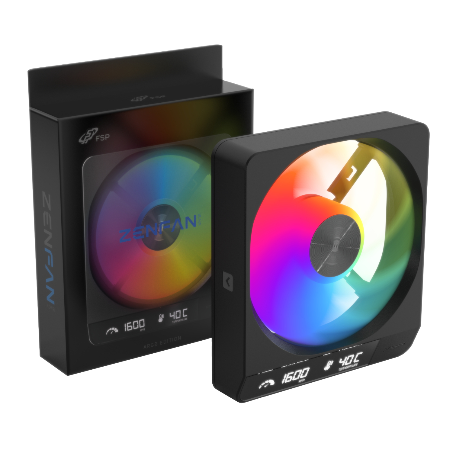 ZENFAN-BA_FSP-ZENFAN-120mm-ARGB-PWM-Smart-Fan-Black_wr_01a FSP ZenFan 120mm ARGB Case Fan Black - Image 1