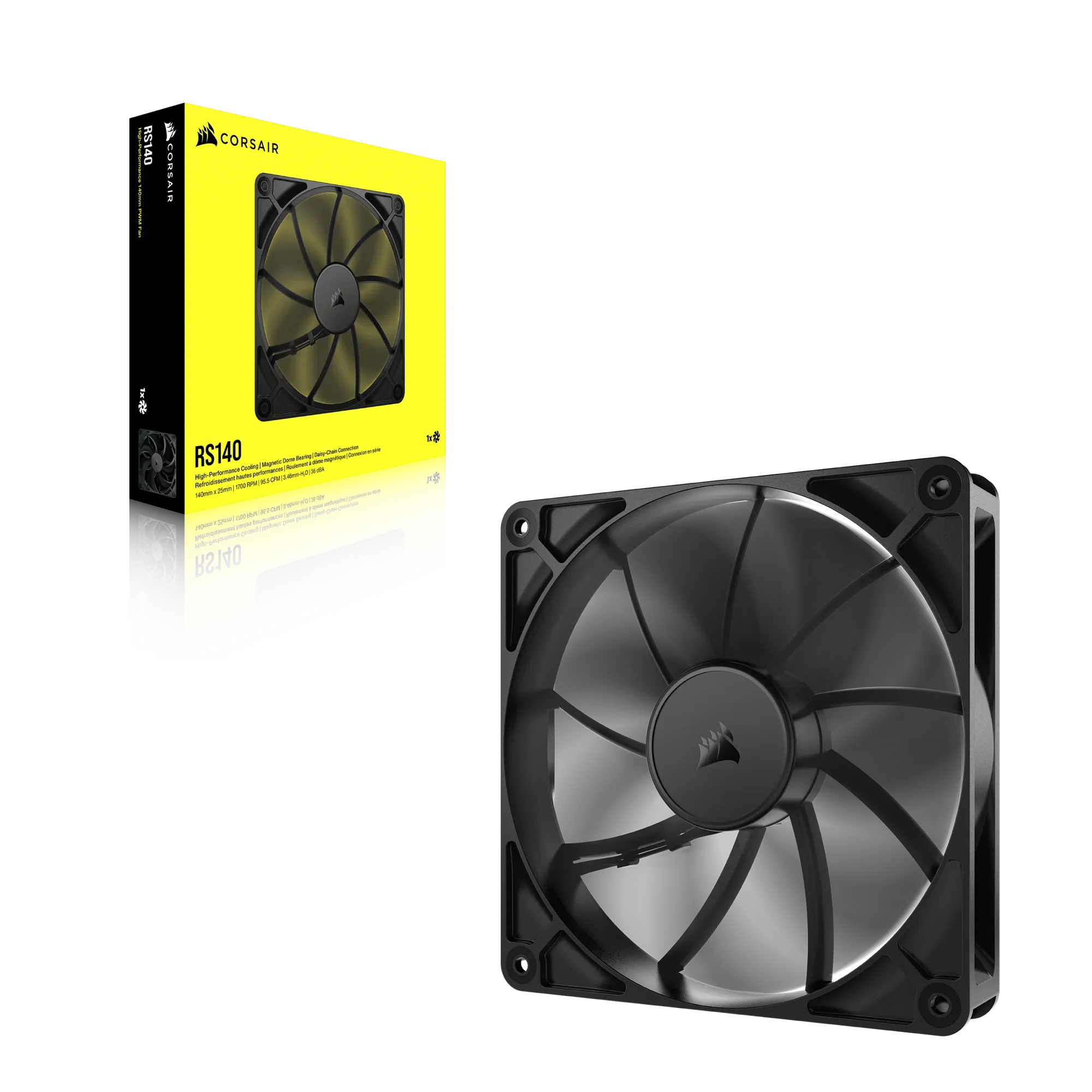 a47faae4dc52fe42937f69de59acd39d1510b5bf Corsair RS140 140mm PWM Fan - Image 1