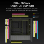 Corsair FRAME 4000D RS E-ATX | ATX | MATX | ITX ARGB Mid Tower Gaming Chassis - Black - Image 9