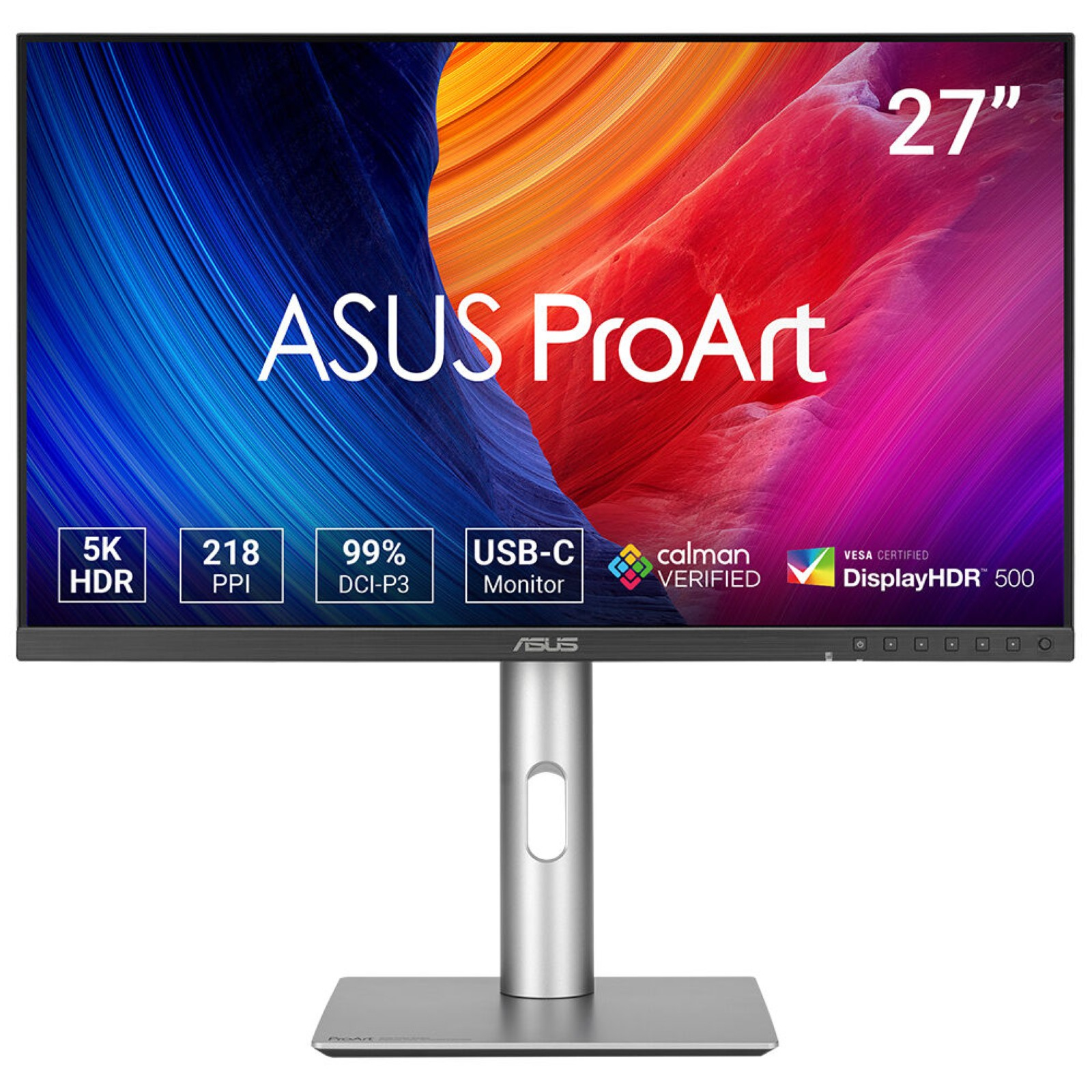 ASUS PA27JCV|27”|5K|IPS|60Hz|AR 16:9|5ms-GTG|400 NITS|1500:1|VA 178|USB-C|USB|HDMI|Calman-Delta E<2|99% DCI-P3| 99% Adobe RGB| ASUS PA27JCV|27''|5K|IPS|60Hz|AR 16:9|5ms-GTG|400 NITS|1500:1|VA 178|USB-C|USB|HDMI|Calman-Delta E<2|99% DCI-P3| 99% Adobe RGB| - Image 1
