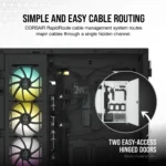 Corsair 7000D AIRFLOW Full-Tower ATX PC Case 10x 2.5" Drive Bays, 6x 3.5" Drive Bays Fan layout: Front 3x 120mm, 3x 140mm, Top 3x 120mm ,3x 140mm, Side 4x 120mm, Rear 1x 120mm, 1x 140mm 4x USB 3.0, 1x USB 3.1 Type-C Colour: White Mini-ITX, Micro-ATX, ATX, E-ATX - Image 23