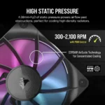 Corsair RX120 120mm iCUE LINK ARGB Case Fan Single Pack Black - Image 10