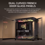 Corsair AIR 5400 LX-R E-ATX | ATX | MATX | ITX Triple Chamber Mid Tower iCUE Link ARGB Gaming Chassis - Black - Image 17