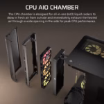 AIR 5400 RS-R ARGB Triple Chamber Mid-Tower PC Case 2x 2.5" , 1x 3.5" Drive Bays Fan layout: Front: 3x120mm, Rear 1x 120mm, Bottom: 3x 120mm (Incl), Top 3x120mm (1x) USB 3.2 Gen 2x2 Type-C, (2x) USB 3.2 Gen 1 Type-C, (1x) Audio in/out Mini-ITX, Micro-ATX, ATX, E-ATX Colour: Black - Image 15