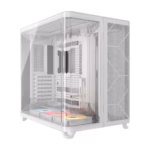 AIR 5400 LX-R RGB iCUE LINK Triple Chamber Mid-Tower PC Case 2x 2.5" , 1x 3.5" Drive Bays Fan layout: Front: 3x120mm, Rear 1x 120mm, Bottom: 3x 120mm (incl), Top 3x120mm (1x) USB 3.2 Gen 2x2 Type-C, (2x) USB 3.2 Gen 1 Type-C, (1x) Audio in/out Mini-ITX, Micro-ATX, ATX, E-ATX Colour: White - Image 15