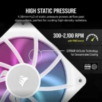 Corsair RX120 120mm iCUE LINK ARGB Case Fan Single Pack White - Image 14