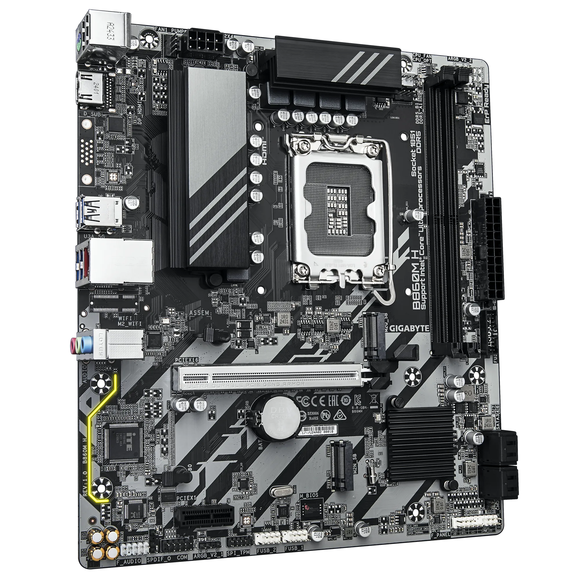 b860m-h-03_xy9n GIGABYTE Intel® B860 Chipset for LGA 1851; 2x DDR5; 2x M2; HDMI; mATX - Image 1