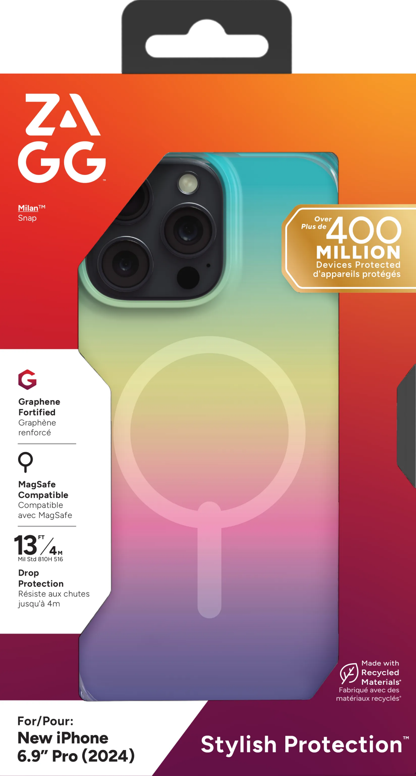 bab7bd621e7bde10b1a22f0643dff44bdbc5f28c ZAGG Cases Milan Snap Apple iP16 Pro Max Iridescent - Image 1