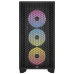 Corsair 3000D RGB AIRFLOW Mid-Tower PC Case 2x 2.5" Drive Bays, 2x 3.5" Drive Bays Fan layout: Front 3x 120mm/2x 140mm, Top 3x 120mm/2x 140mm, Rear 1x 120mm - 3x AR120 RGB Fans Included 2x USB 3.0 Colour: Black Mini-ITX, Micro-ATX, ATX - Image 6