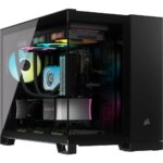 Corsair 2500X Micro ATX Dual Chamber PC Case 2x 2.5" Drive Bays, 2x 3.5" Fan layout: Top 3x 120mm ,2x 140mm, Side 2x 120mm, Bottom 3x 120mm; 2x 140mm, Rear 1x 120mm 2x USB 3.2 Type-A (Gen1), 1x USB 3.2 Type C (Gen2) Mini-ITX, Micro-ATX Colour: Black - Image 19