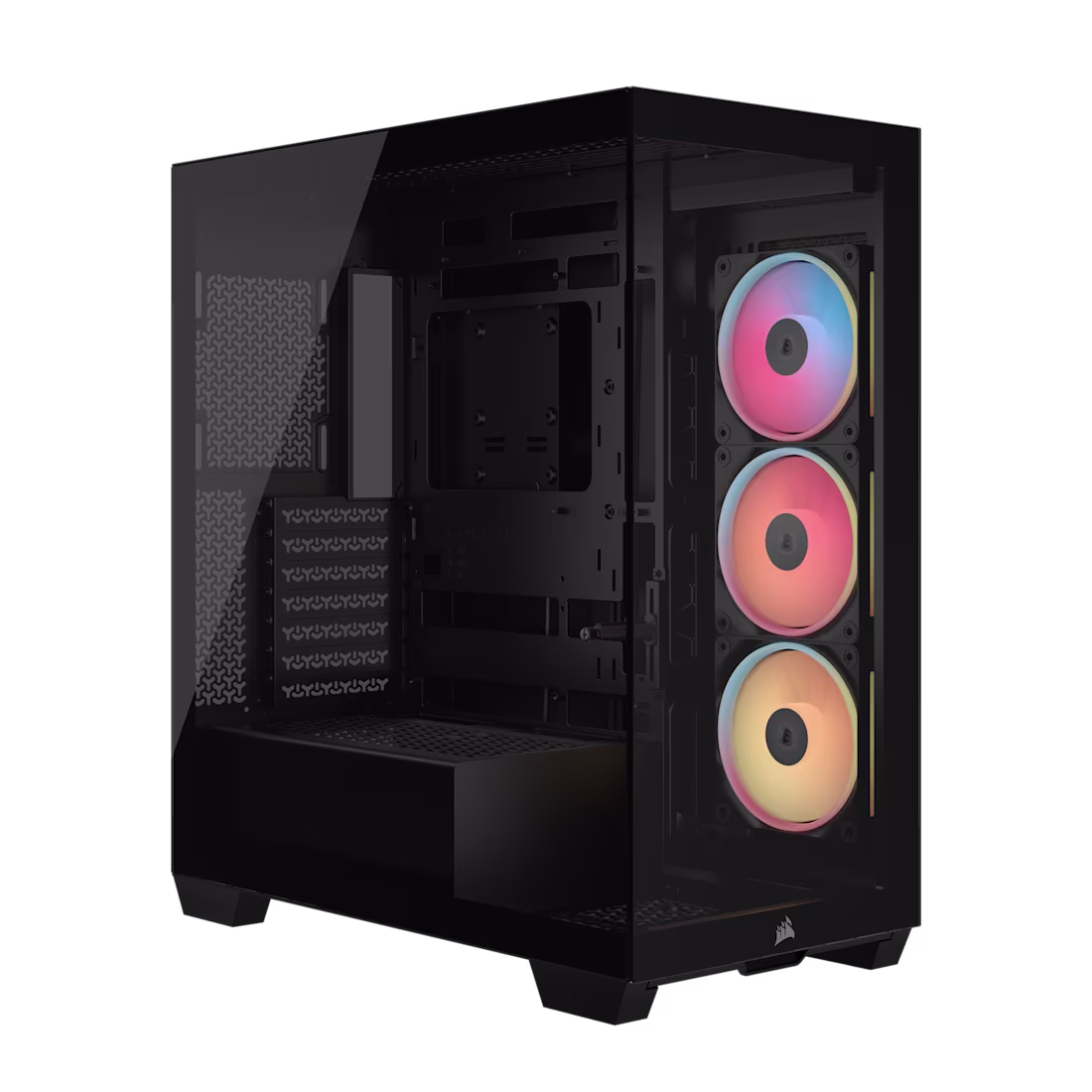 cc-9011324-ww-01_7wbj Corsair 3500X LX-R E-ATX | ATX | MATX | ITX iCUE RGB-Link Mid Tower Gaming Chassis - Black - Image 1