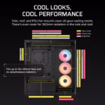 Corsair 3500X LX-R E-ATX | ATX | MATX | ITX iCUE RGB-Link Mid Tower Gaming Chassis - Black - Image 7